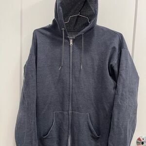 Fruit of the Loom Dark Blue Zip-Up Sweater